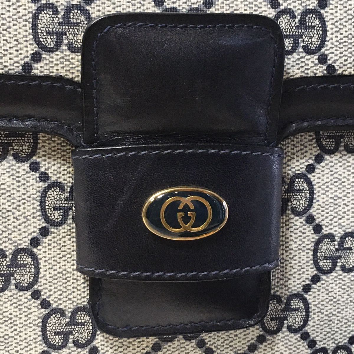 大人気】GUCCI オールドグッチ GG柄 2WAY ショルダーバッグ ネイビー 本物の製品を販売する GUCCI オールドグッチGG柄2wayショルダーバッグ ショルダーバッグ