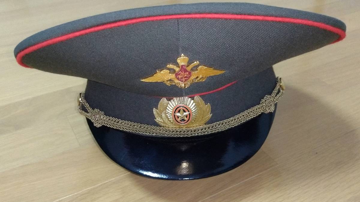 新品】【未使用品】ロシア連邦軍 陸軍将校用官帽 サイズ58cm SPLAV製の