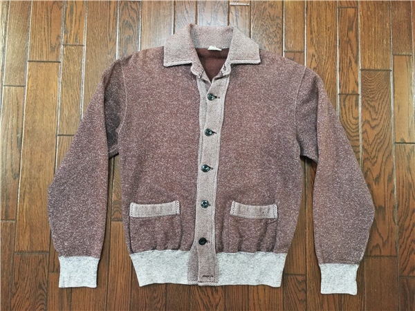 ビンテージ ごま塩 スウェット カーディガン BOWWOW スウェット