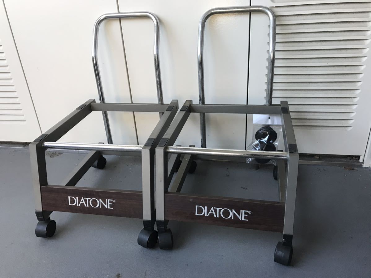 【良品】DIATONE ダイアトン スピーカースタンド ２個 DIATONE ダイアトーン DK-2 大型スピーカー用キャスター付きスピーカー