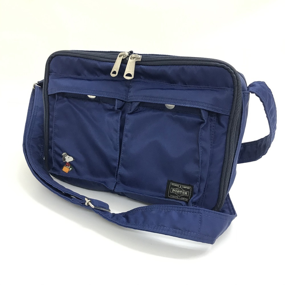 PORTER×SNOOPY/ポーター スヌーピー JOE PORTER ネイビー（中古美品 