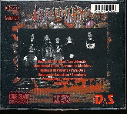 JA361○OBSCENITY「Perversion Mankind」輸入盤CD /デスメタルの落札