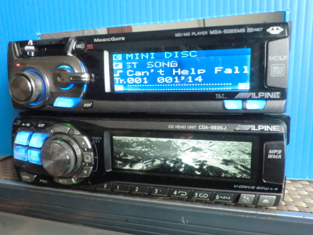 アルパインCD/MDプレーヤー、CDA-7835J、MDA-5065MS、保証付きの落札