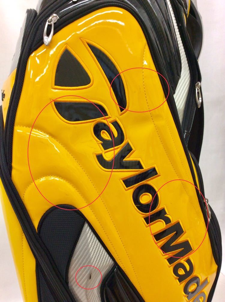 テーラーメイド キャディバッグ 黄×黒 フード付 taylormade テーラーメイド キャディバック FC0326 ゴルフバック