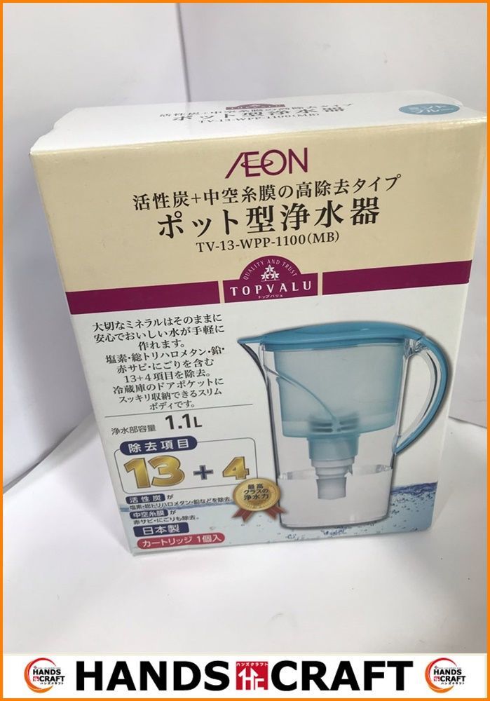 イオン ポット型浄水器 活性炭 中空糸膜の高除去タイプ 未使用開封品 Tv 13 Wpp 1100 Mb 1 1リットル Aeon の落札情報詳細 ヤフオク落札価格情報 オークフリー スマートフォン版