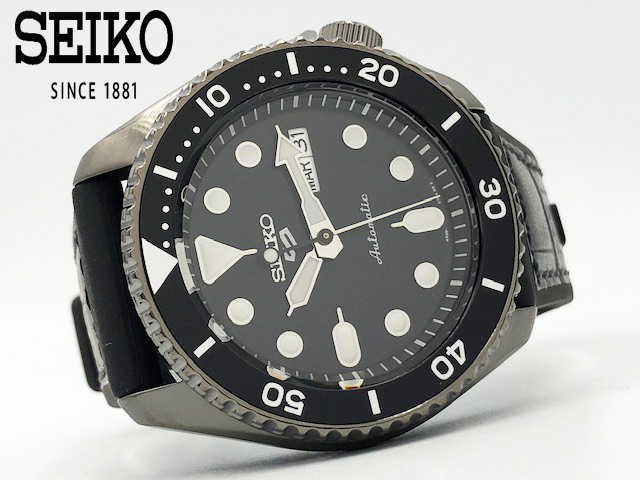 新品 新品正規品 セイコー5 Seiko 5 Sportsスポーツ自動巻き腕時計メンズウォッチカレンダーミリタリーレザー革ベルト男性キャンプ釣り黒色 の落札情報詳細 ヤフオク落札価格情報 オークフリー スマートフォン版