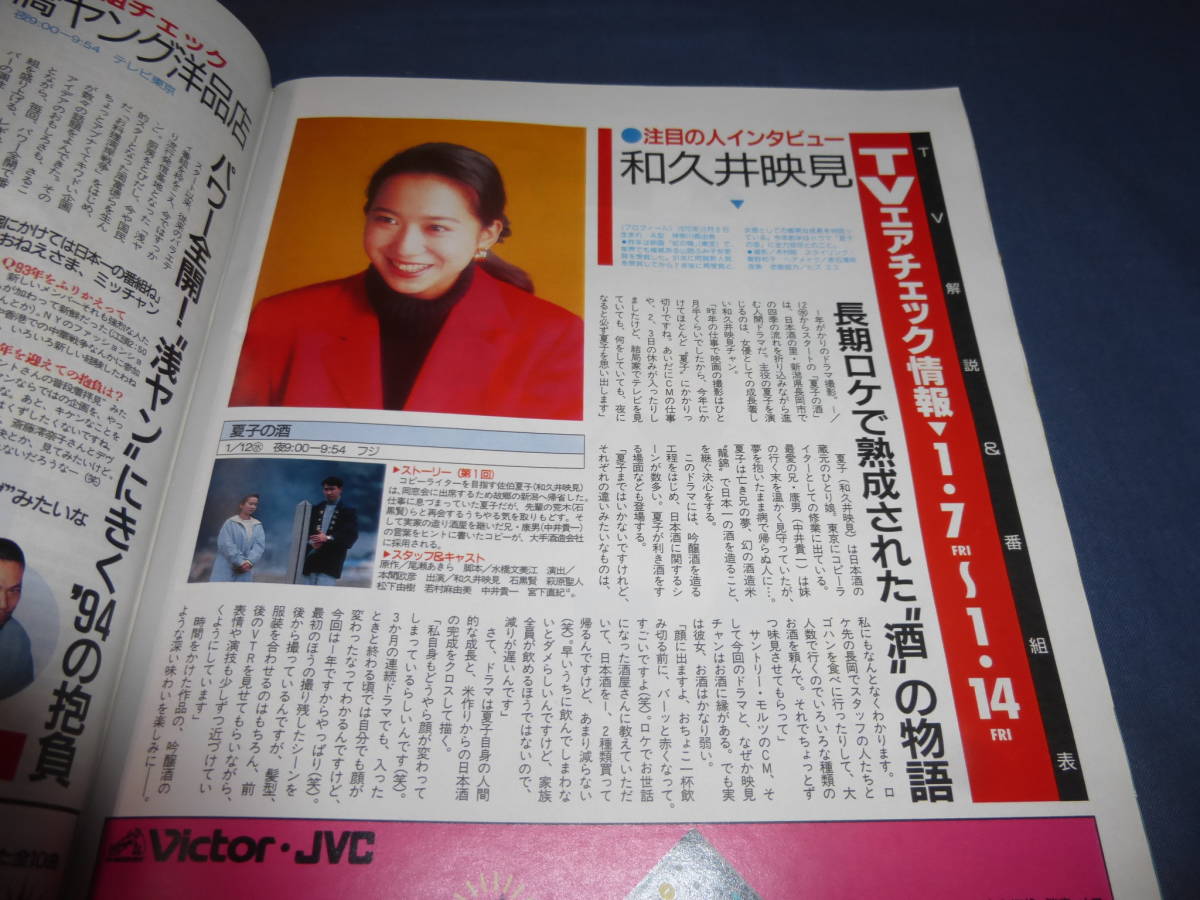 ⑬「東京ウォーカー TOKYO WALKER」1994年 和久井映見（表紙+掲載）の