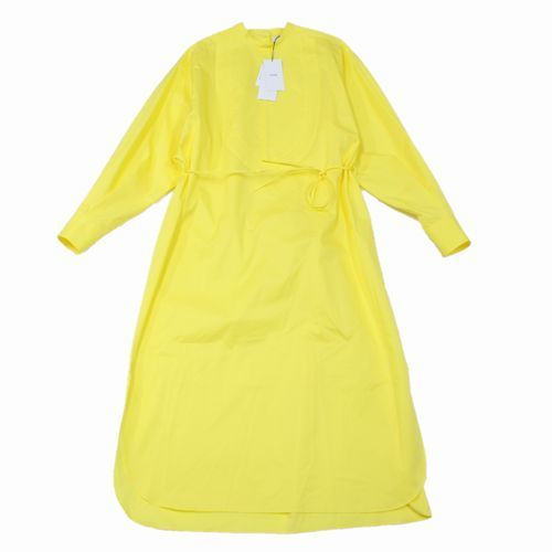 Hyke ハイク aw Bib Front Shirt Dress ビブブロントシャツドレス ワンピース 1 イエロー の落札情報詳細 ヤフオク落札価格情報 オークフリー スマートフォン版