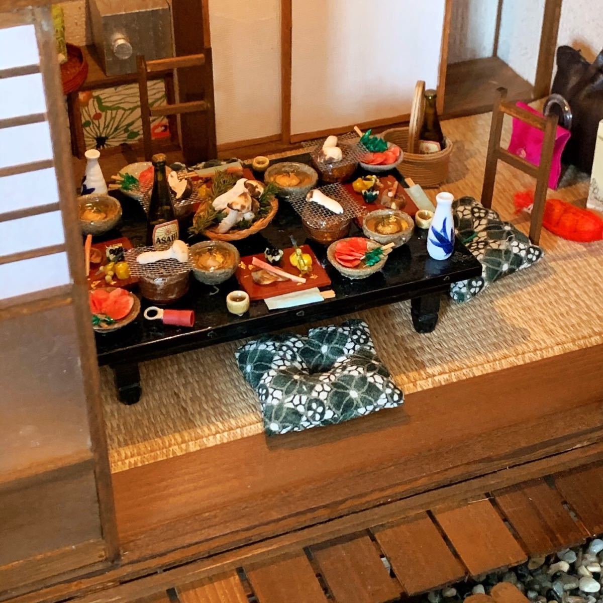 昭和レトロ】精密模型 日本家屋 古民家 ライトアップ 和室 露天風呂