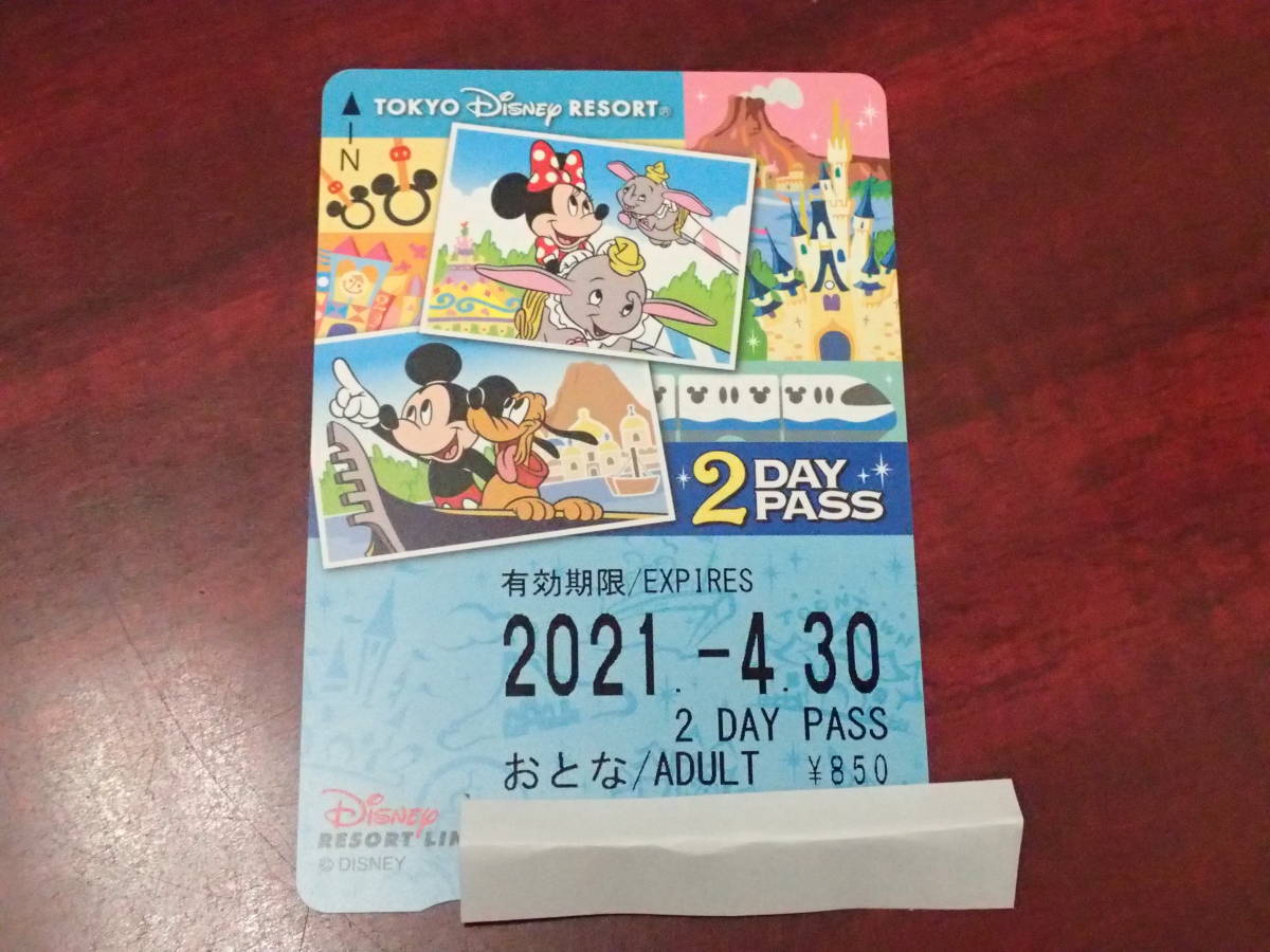 30周年限定 ディズニーリゾートライン 2DAYパスポート 使用済み