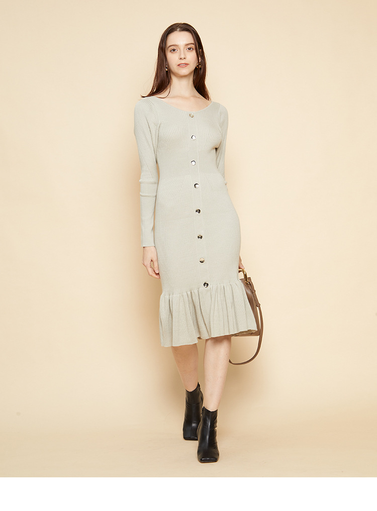 snidel☆2wayフロントボタンニットワンピース フロントボタン