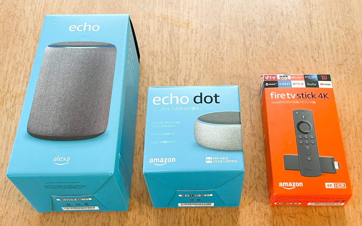 中古 Alexa対応３点セット Echo エコー 第3世代 スマートスピーカー Echo Dot エコードット 第3世代 Fire Tv Stick 4k の落札情報詳細 ヤフオク落札価格情報 オークフリー スマートフォン版
