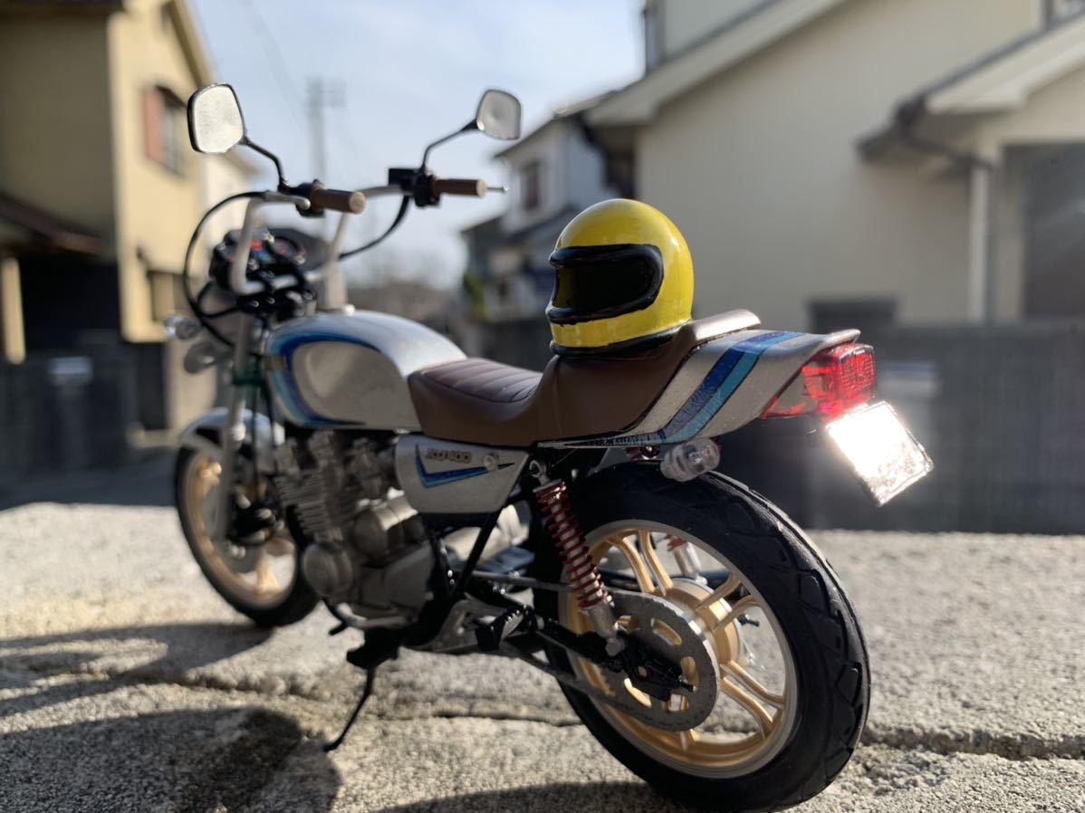 新品】1/12 アオシマ ヤマハ XJ400 カスタム 旧車 佐田仕様の落札情報