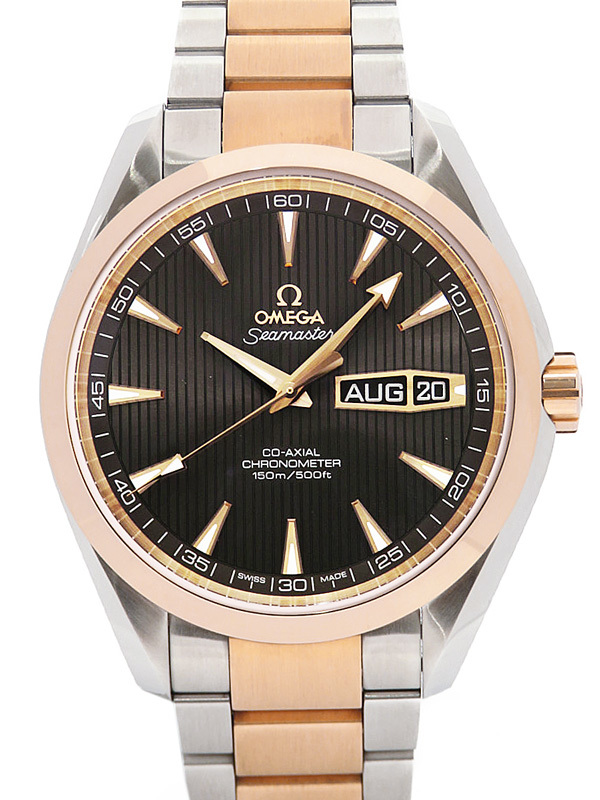 美品 【OMEGA】【裏スケ】オメガ『シーマスター アクアテラ マニュアルカレンダー』231.20.43.22.06.001 メンズ 自動巻き