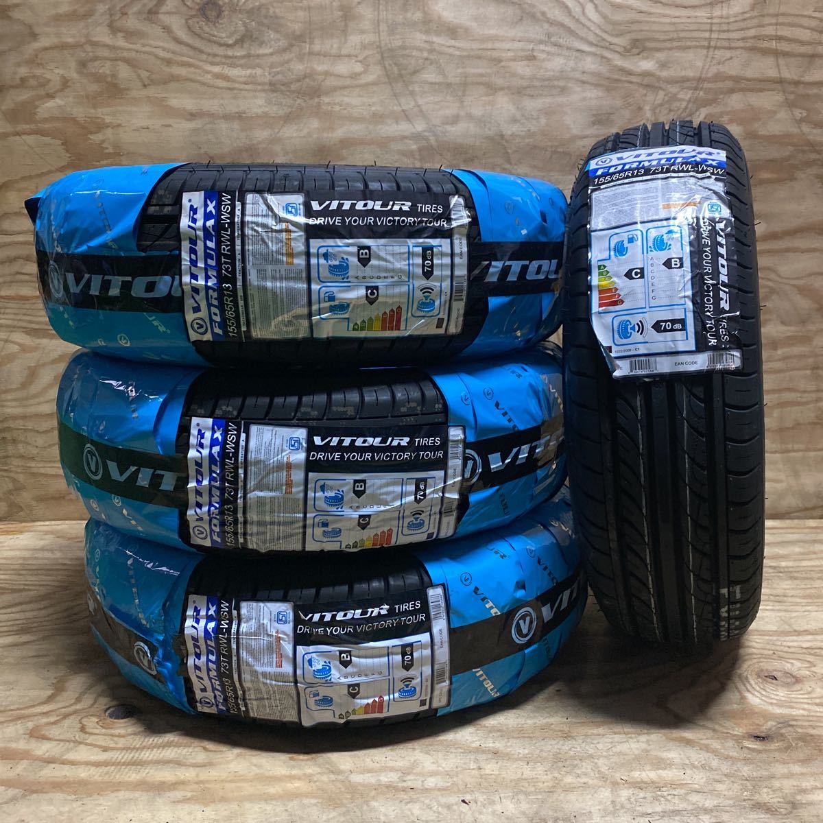 新品】最短当日発送 送料込み17800円～ヴィツァー◇155/65R13 VITOUR