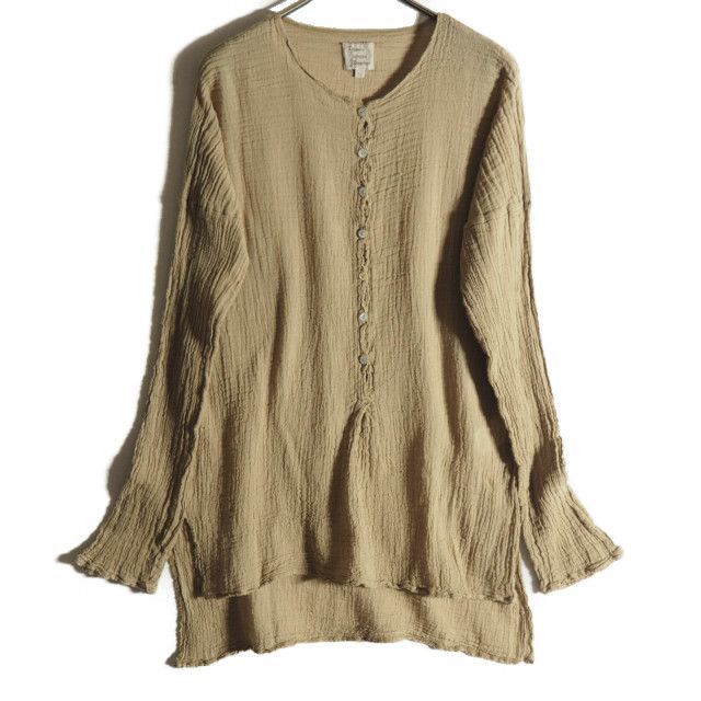 J0977f9 Les Ateliers Francais De Confection Plage プラージュ購入 20ss コットンブラウス ベージュ シワ加工 シャツ 春夏 の落札情報詳細 ヤフオク落札価格情報 オークフリー スマートフォン版