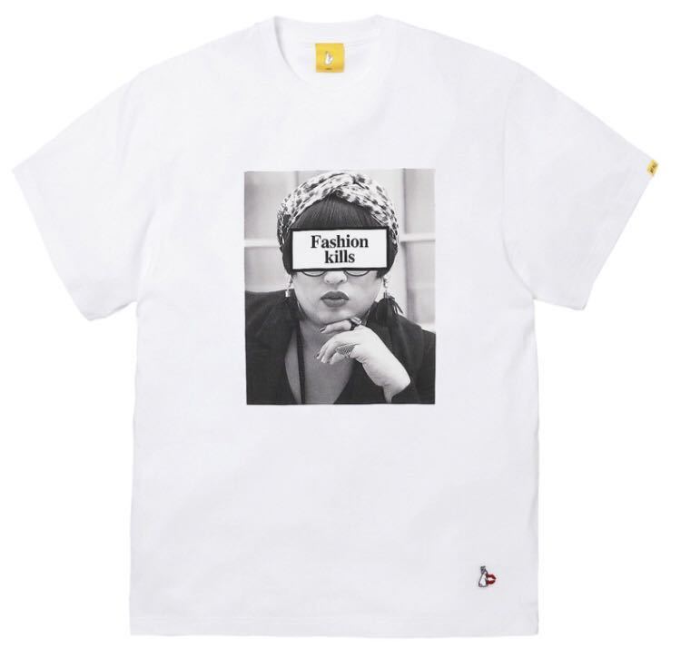 新品】『新品』FR2 × YOKO YOKO FUCHIGAMI☆ Fashion kills Tシャツ☆L