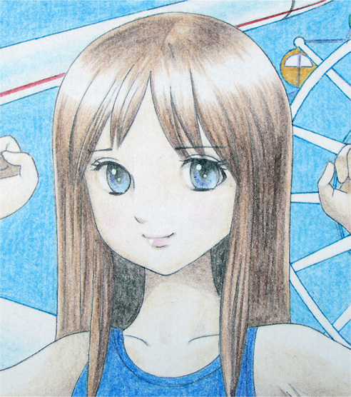 413】 オリジナル 手描きイラスト 生原稿 漫画原稿 創作 直筆原画 一点  