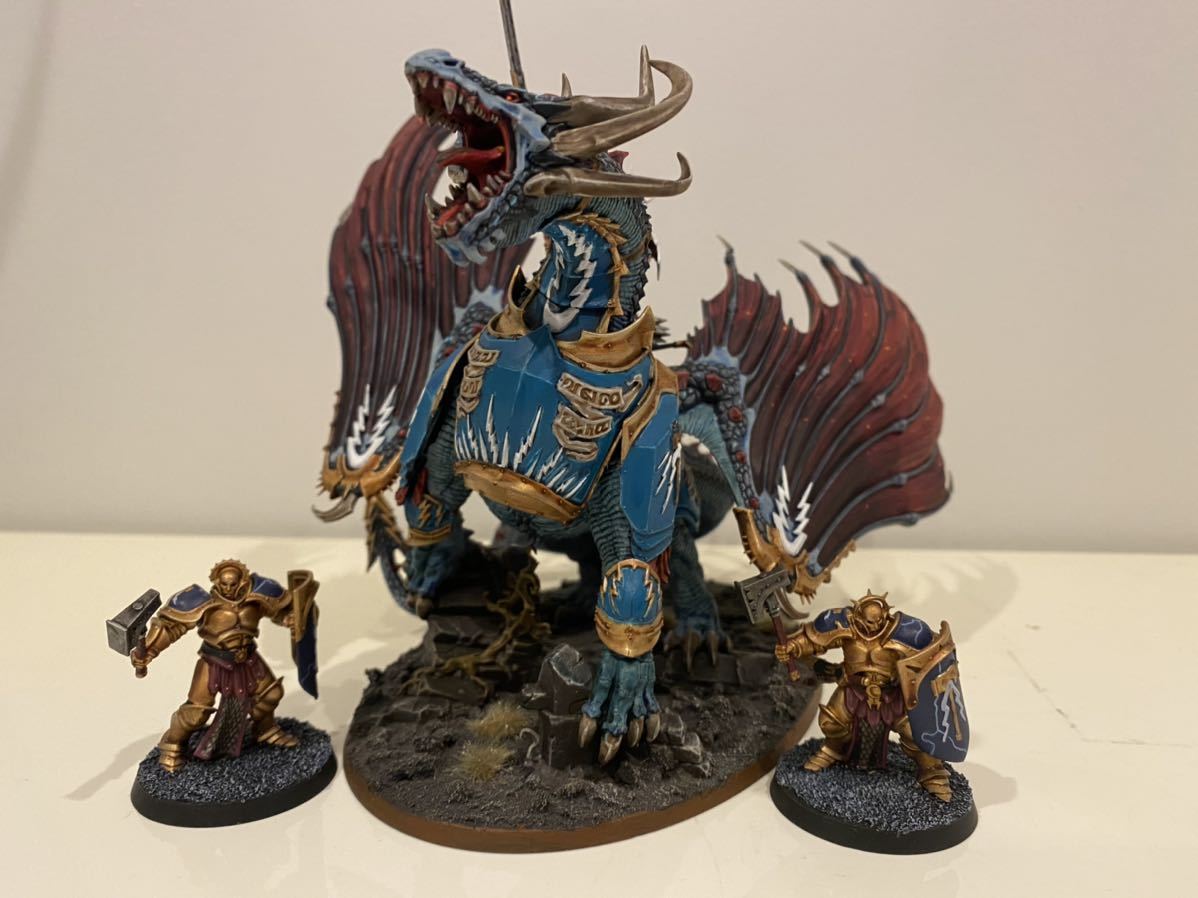 塗装済完成品]ウォーハンマー、ロード セレスタント騎乗スタードレイク