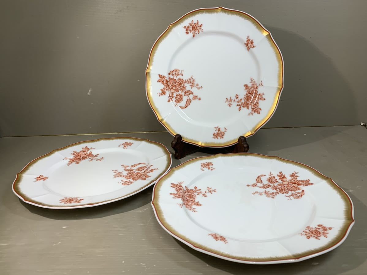 F103 Noritake ノリタケ 高級シリーズ Medieval Rose メディーバルローズ ダイヤモンドコレクション プレート 3枚 約27cm の落札情報詳細 ヤフオク落札価格情報 オークフリー スマートフォン版