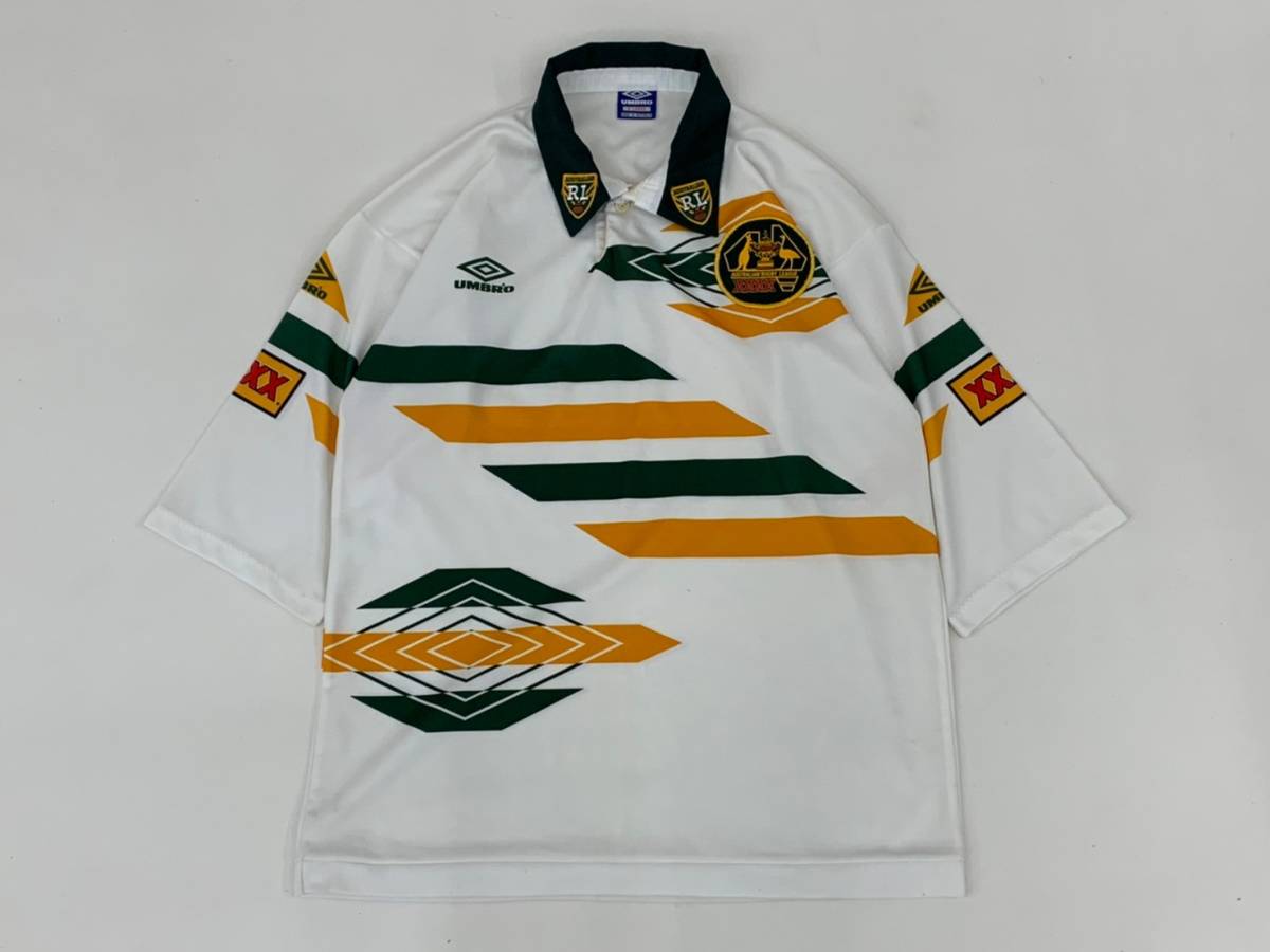 Sc103 オーストラリア製 アンブロ Umbro オーストラリア代表 ラグビー 半袖ユニフォーム 刺繍 大きいサイズ Xl の落札情報詳細 ヤフオク落札価格情報 オークフリー スマートフォン版