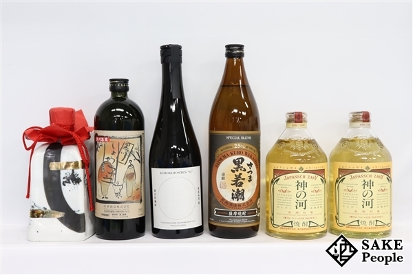 神の河 多種 Black 5年貯蔵 麦 乙25° 720ml 6本