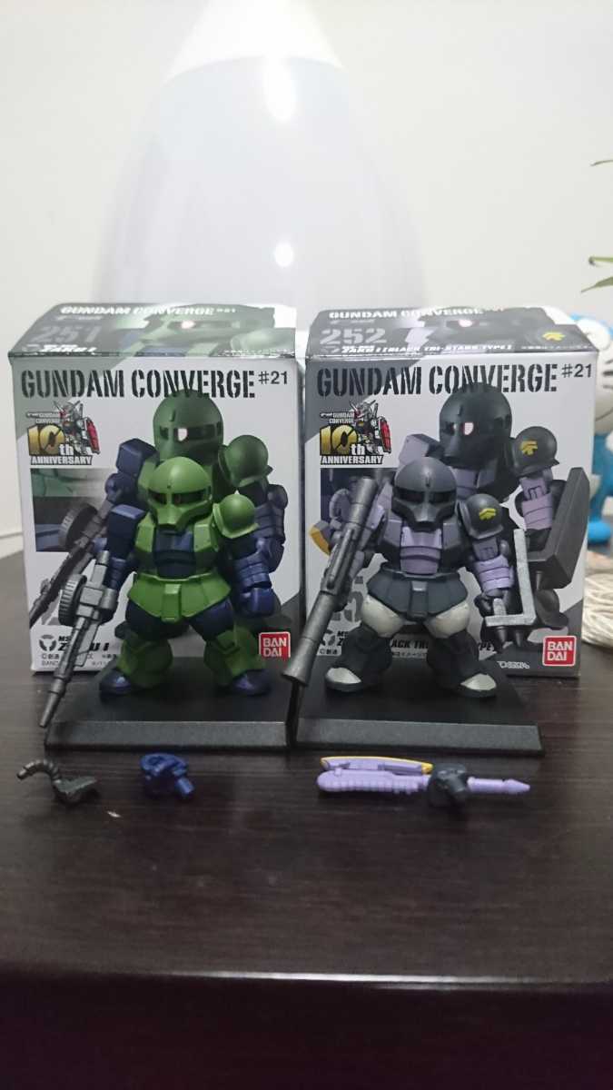 【新品 未開封】ガンダムコンバージ 旧弾 ファースト ガンダム 21体セット ガンダムコンバージ#21旧ザク2体セット 251、252の落札情報詳細