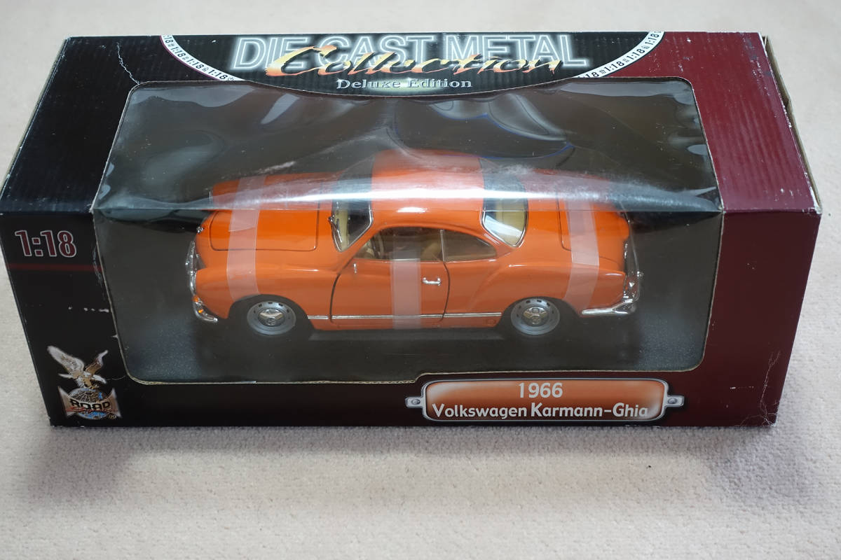ミニカー 1/18 VW フォルクスワーゲン カルマンギア 1966 オレンジ
