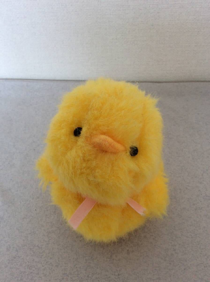 昭和レトロ　ヴィンテージ ファンシー　ヒヨコ　ぬいぐるみ　中古　メーカー名不明 ひよこさん ぬいぐるみの三英 昭和 レトロ ポップ 雑貨 おもちゃ