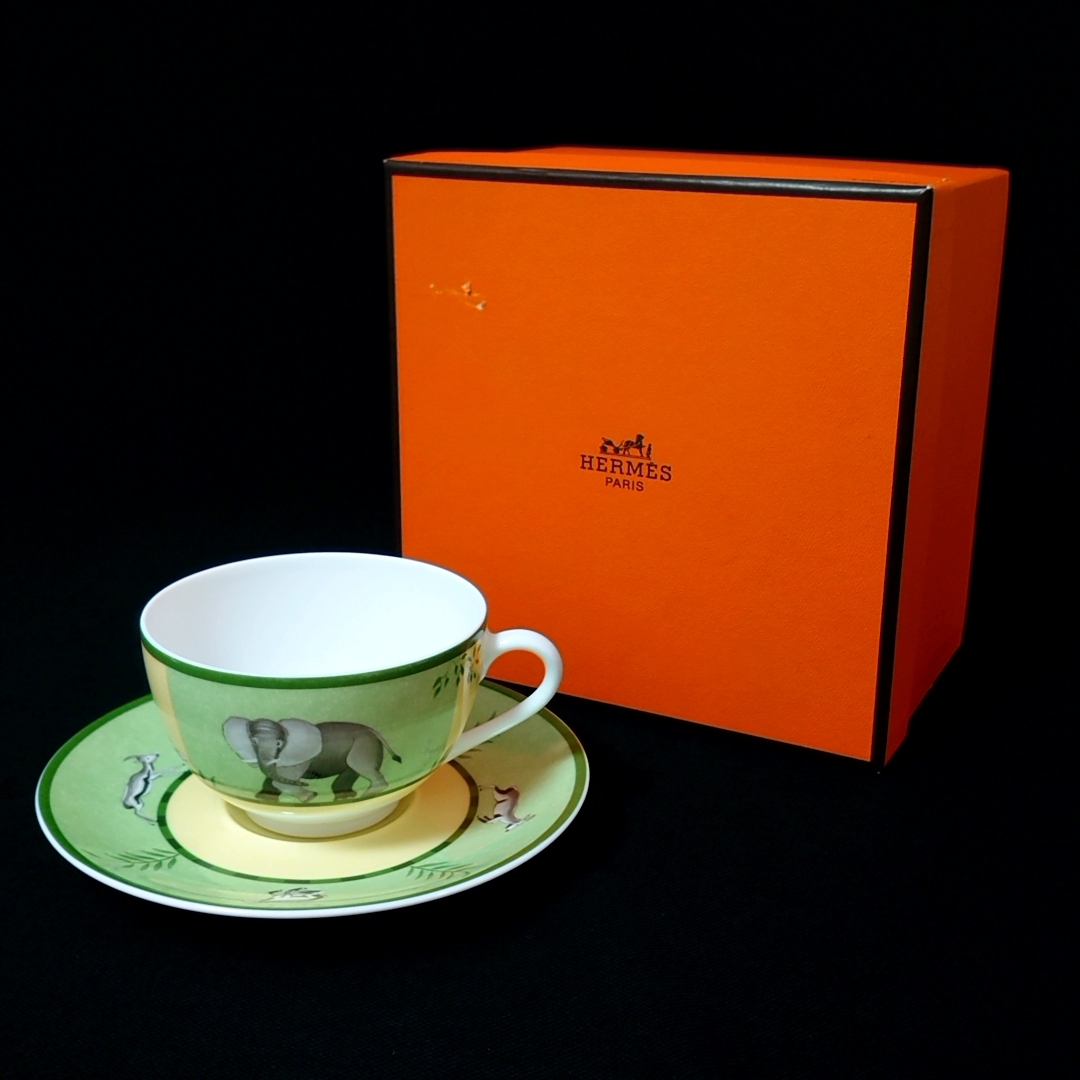 HERMES エルメス AFRICA アフリカ 角皿 プレート トレー