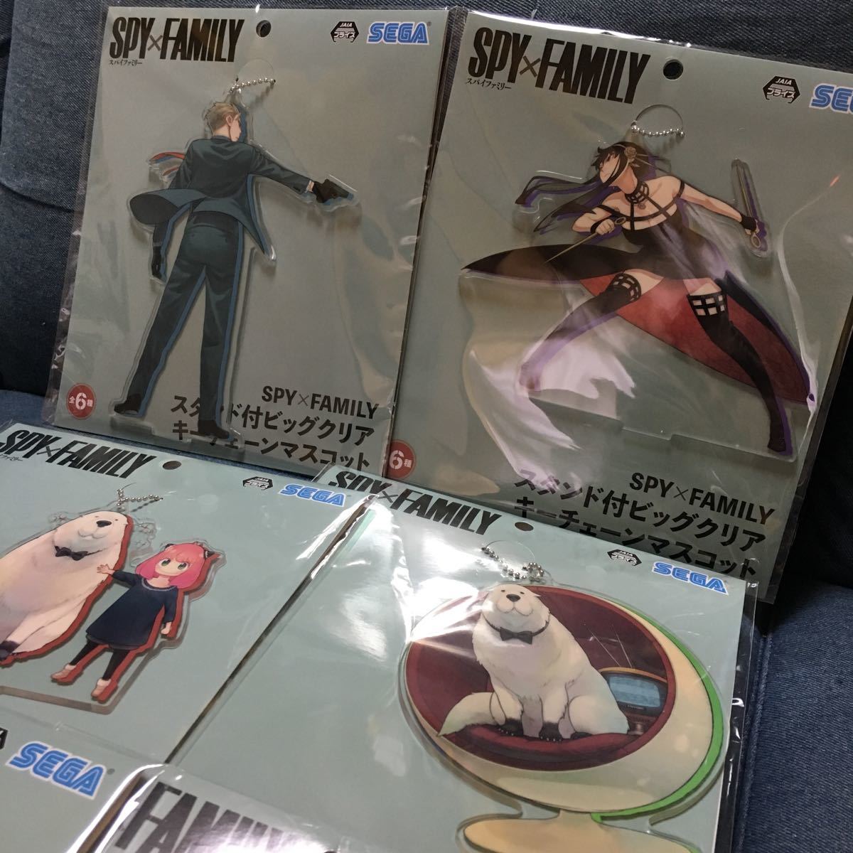 SPY×FAMILY スタンド付きビッグクリアキーチェーンマスコット全6種