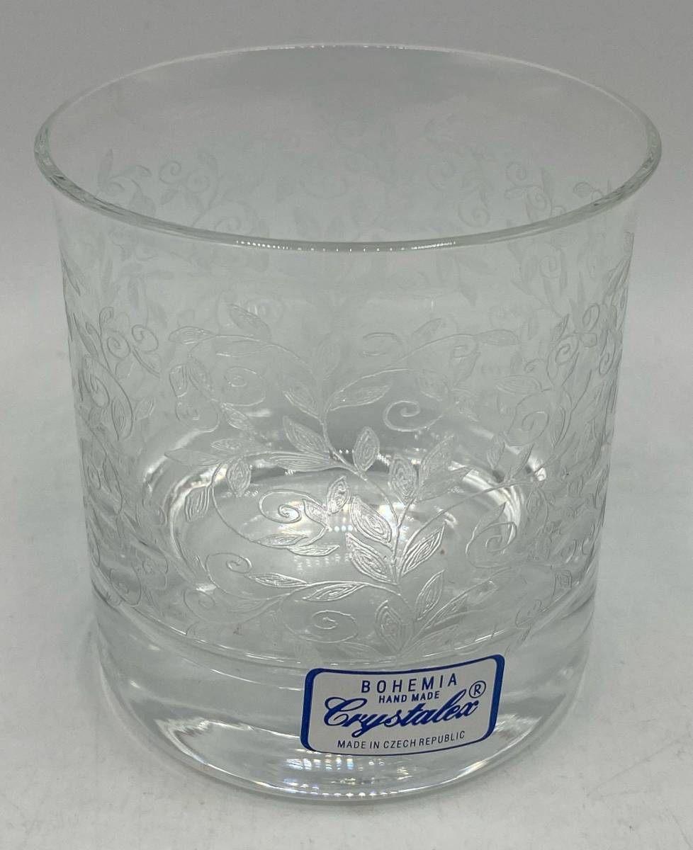 【未使用】A22 BOHEMIA LEAD CRYSTAL&KALI GLASS ボヘミアガラス ロックグラス グラス クリスタルグラス
