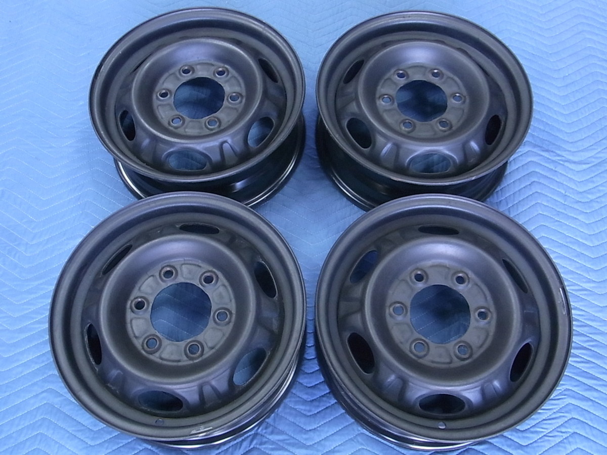 マットブラック塗装 キャラバン NV350 15インチスチールホイール 4本