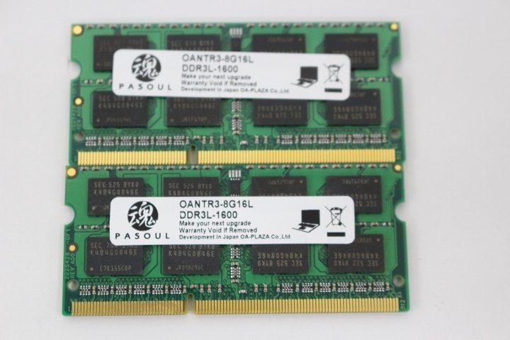 『4GB×2枚計8GB』 PASOUL OANTR3-4G16L DDR3L-1600 204pinノートパソコン用メモリー の落札情報詳細 ...