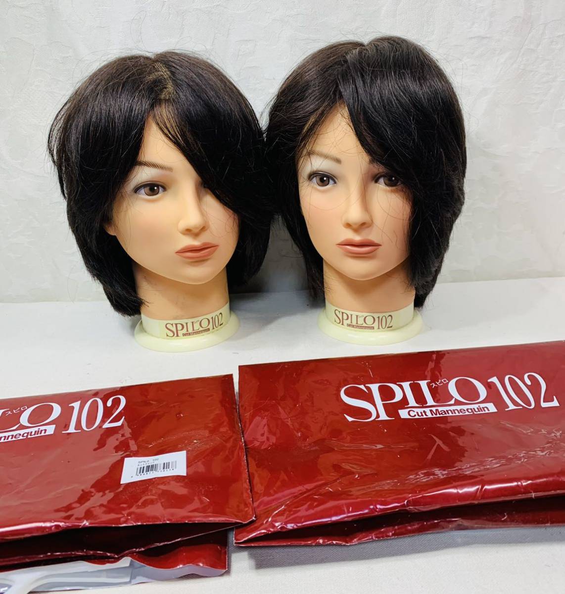 SPILO 102 カットマネキン 3体セット カットウィッグ3体セット】 SPILO