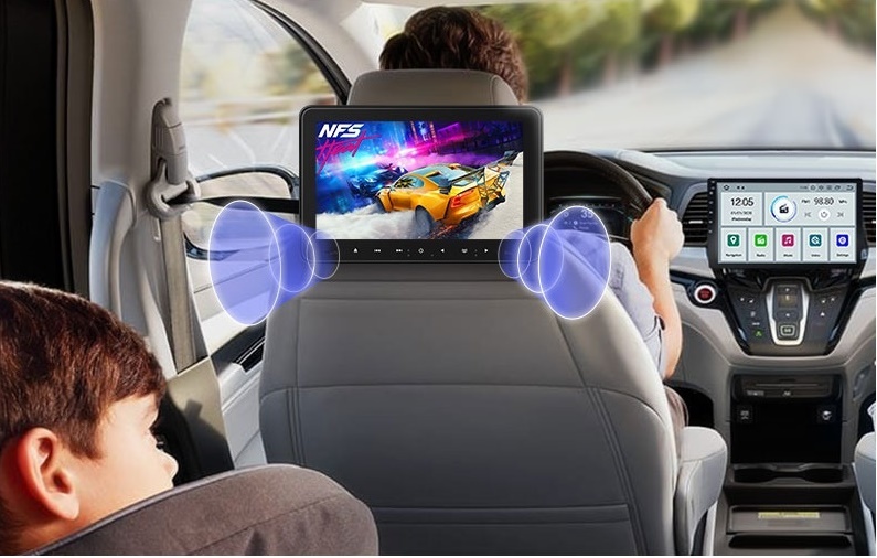 EONON ヘッドレストモニター 2台セット ≪最新車用≫ヘッドレスト