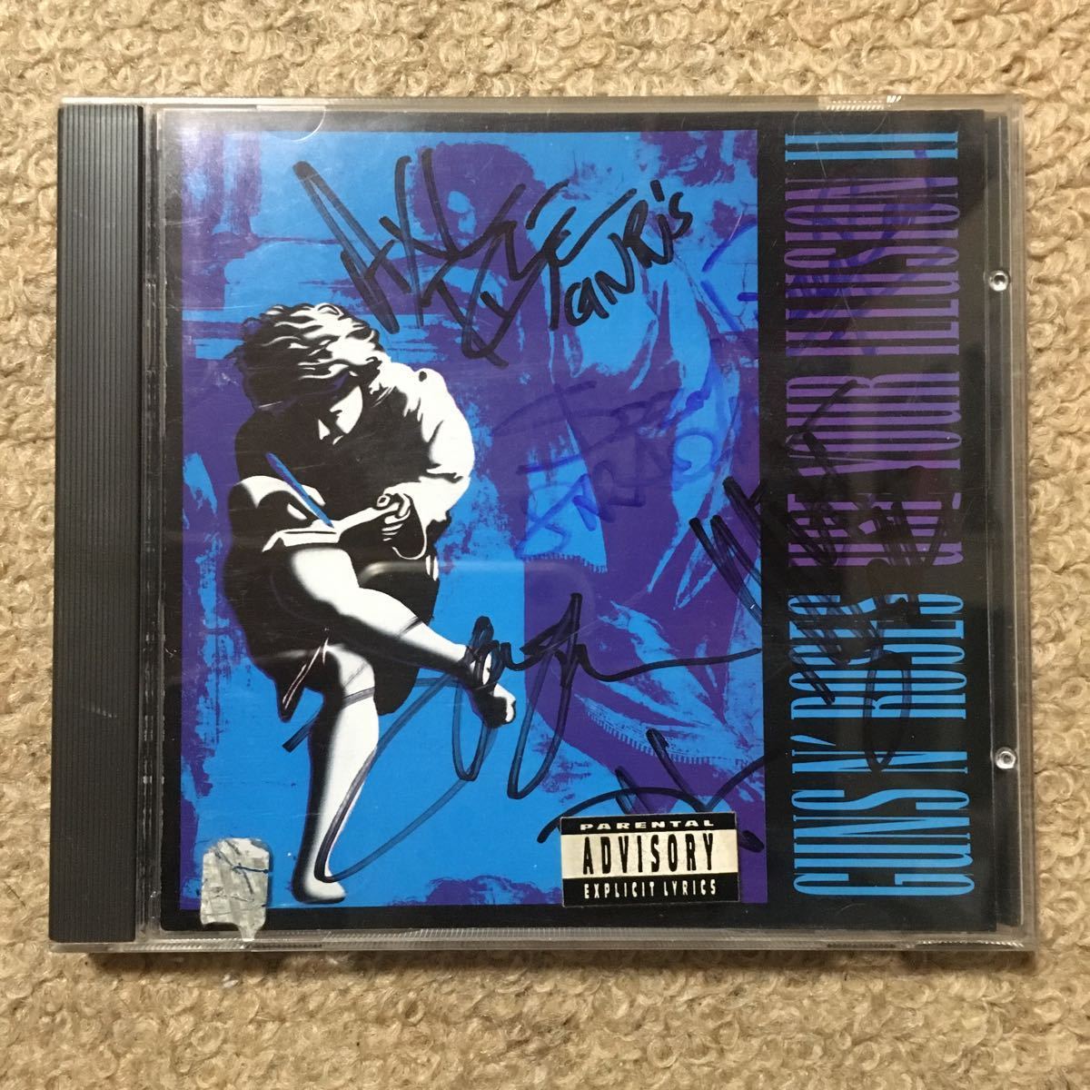 やや傷や汚れあり】GUNS N' ROSES ガンズ・アンド・ローゼス 直筆