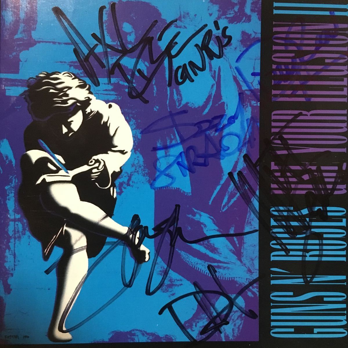 やや傷や汚れあり】GUNS N' ROSES ガンズ・アンド・ローゼス 直筆