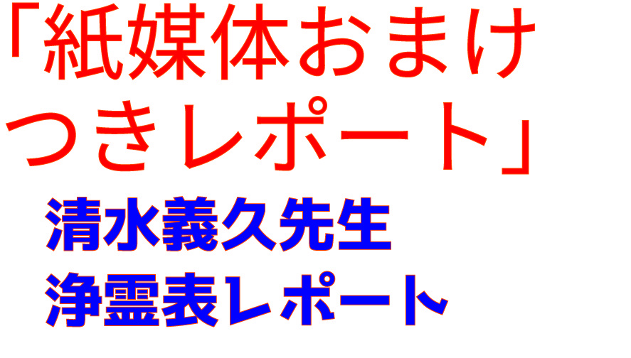【紙媒体提供】清水義久先生入門として浄霊表とその使い方・秘伝解説レポート。浄霊表 紙媒体提供】清水義久先生入門として浄霊表とその使い方・秘伝解説