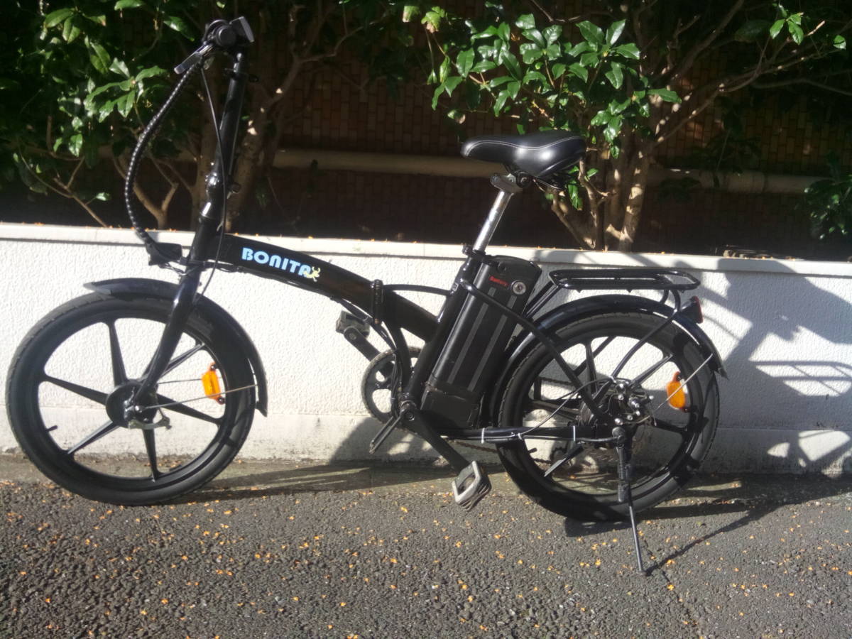 BONITA電池折りたたみ自転車 ブラック BONITA20 電動自転車用