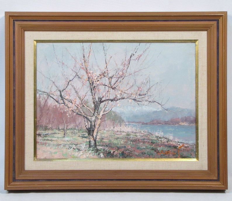絵画6号・水晶画・錦鯉・春杏作・美品（¥12,000）