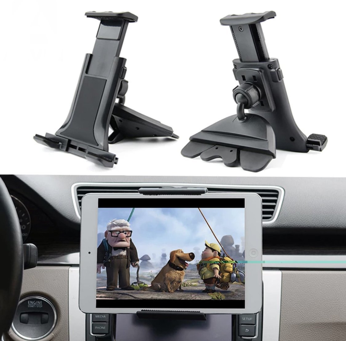 【未使用】車 タブレットホルダー CDスロット取り付け 4.711インチ用 スマホホルダー カーナビホルダーVolvo ボルボ V40