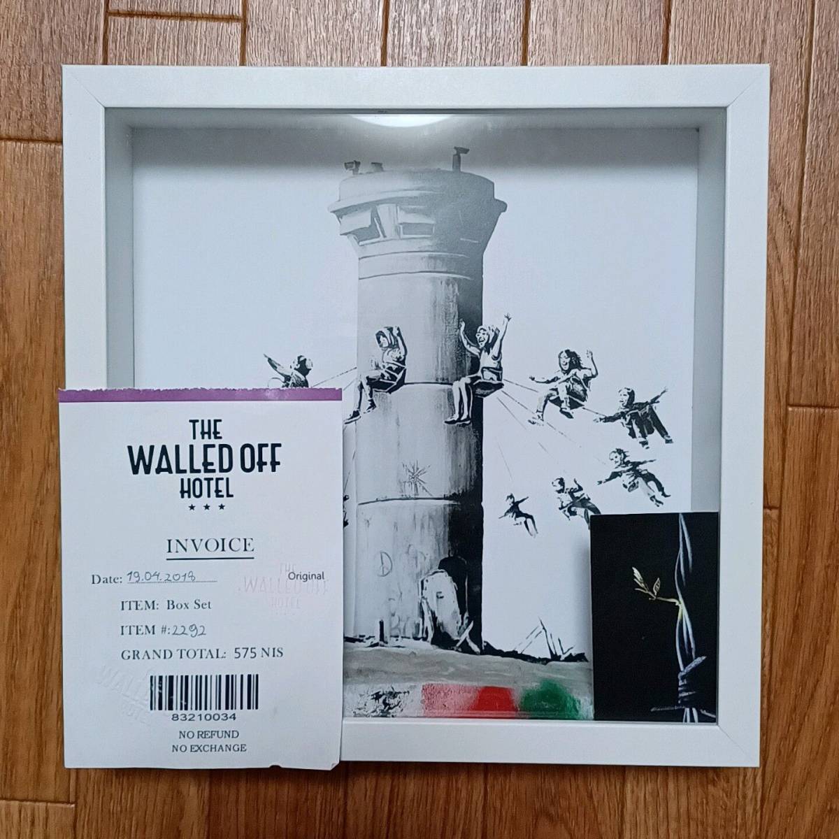 Banksyバンクシー The Walled Off Hotel 販売証明書 Banksyバンクシー