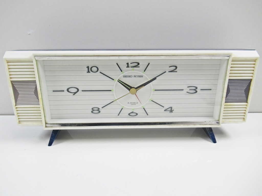 ☆SEIKO セイコー ロビンカレンダー付アラームクロック☆昭和レトロ