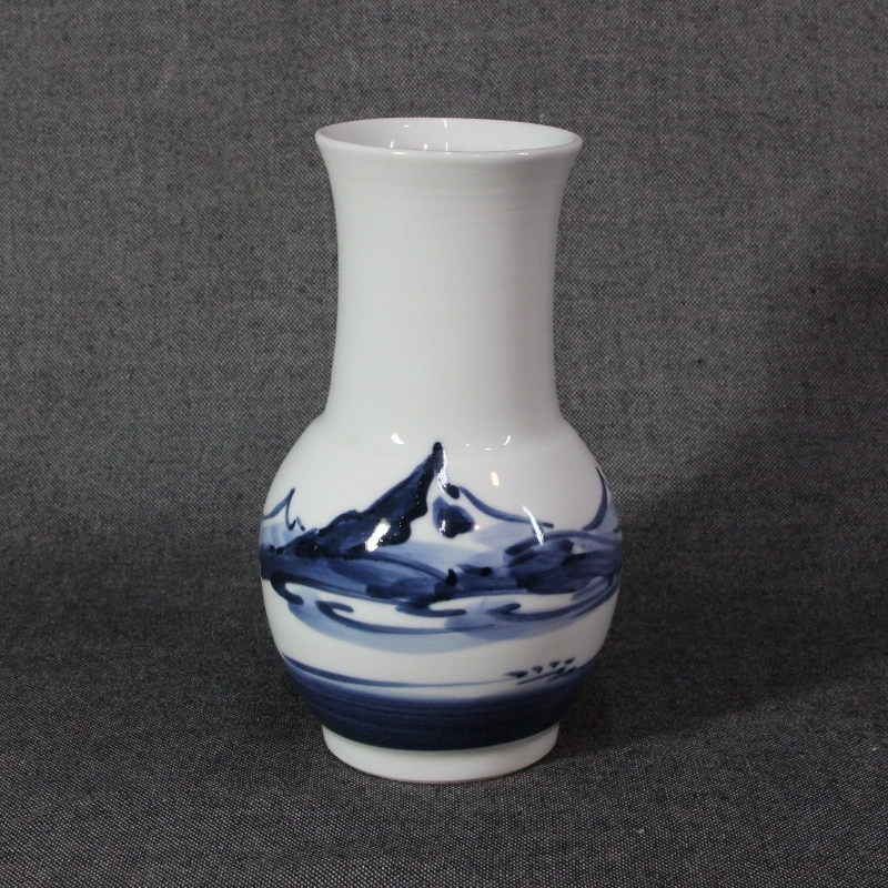 篠田義一 山岳絵花瓶