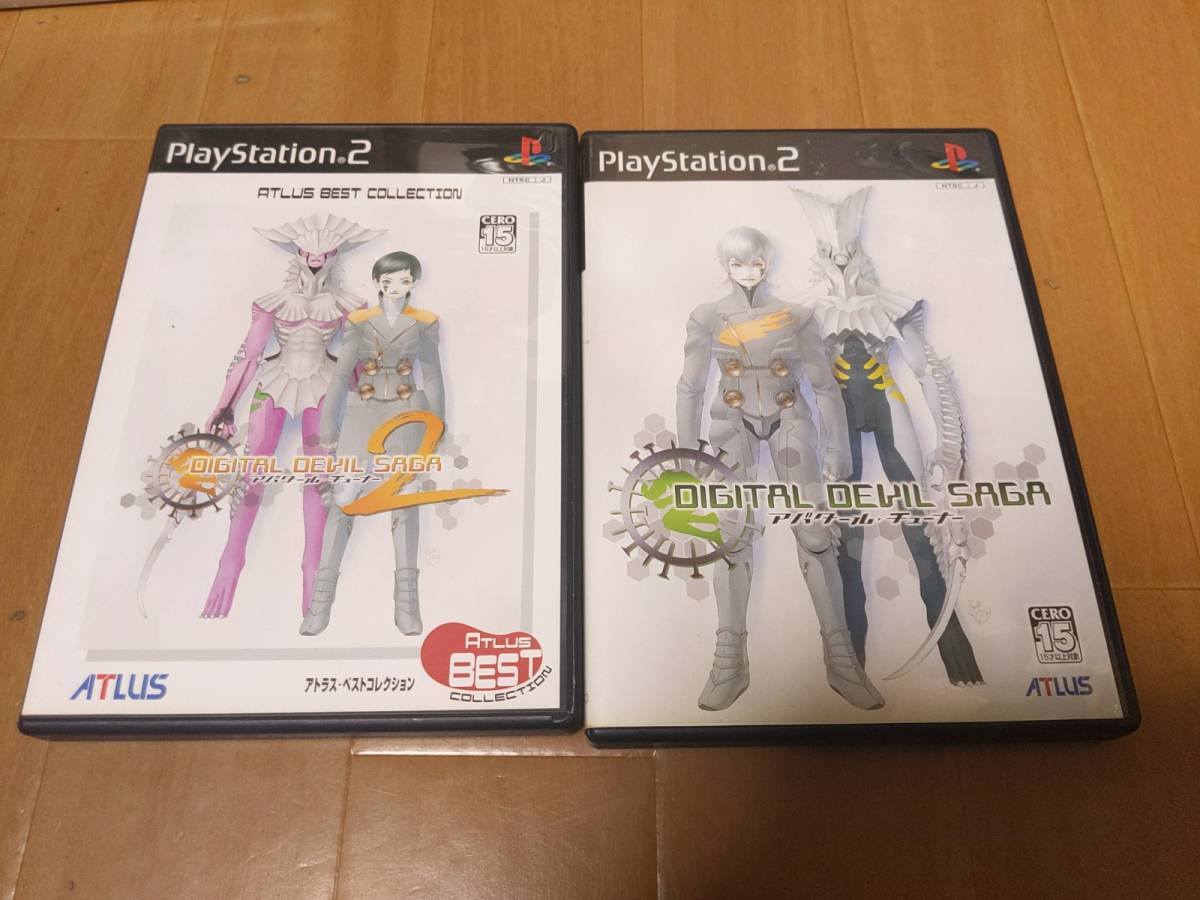 【やや傷や汚れあり】PS2 ソフト DIGITAL DEVIL SAGA アバタール・チューナー 1・2 2本セット の落札情報詳細