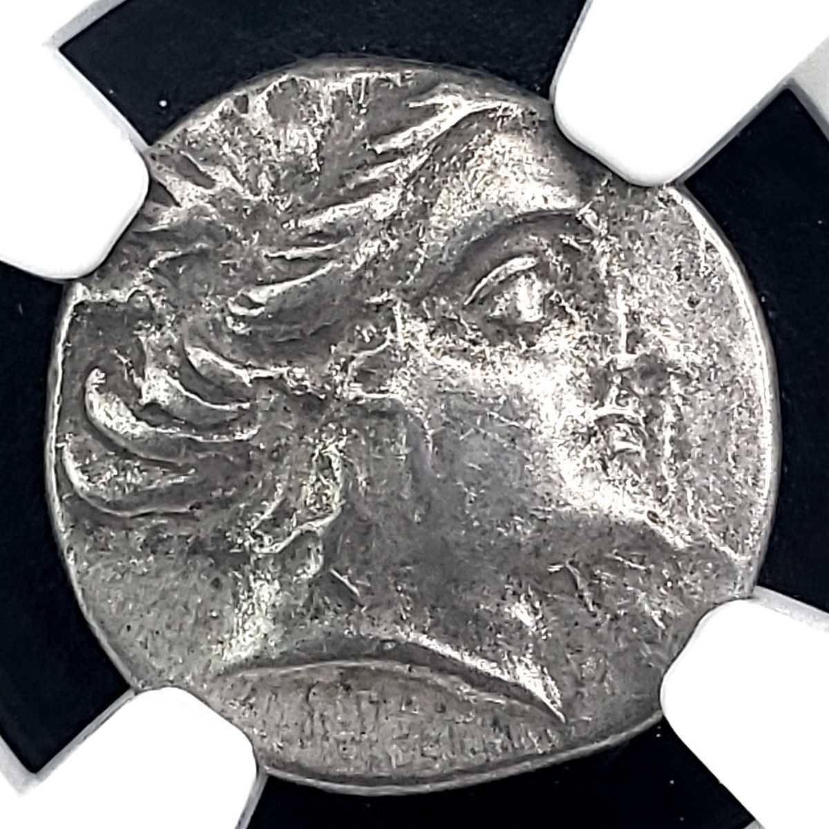 紀元前357年 シチリア島 シラクサ テトロボル銀製 ヘラクレス