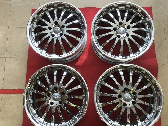 weds bellona 18インチ　４本　バリ溝　225/45r18 weds BELLONA 18インチ 225/45R18 夏タイヤ付き タイヤホイールセット