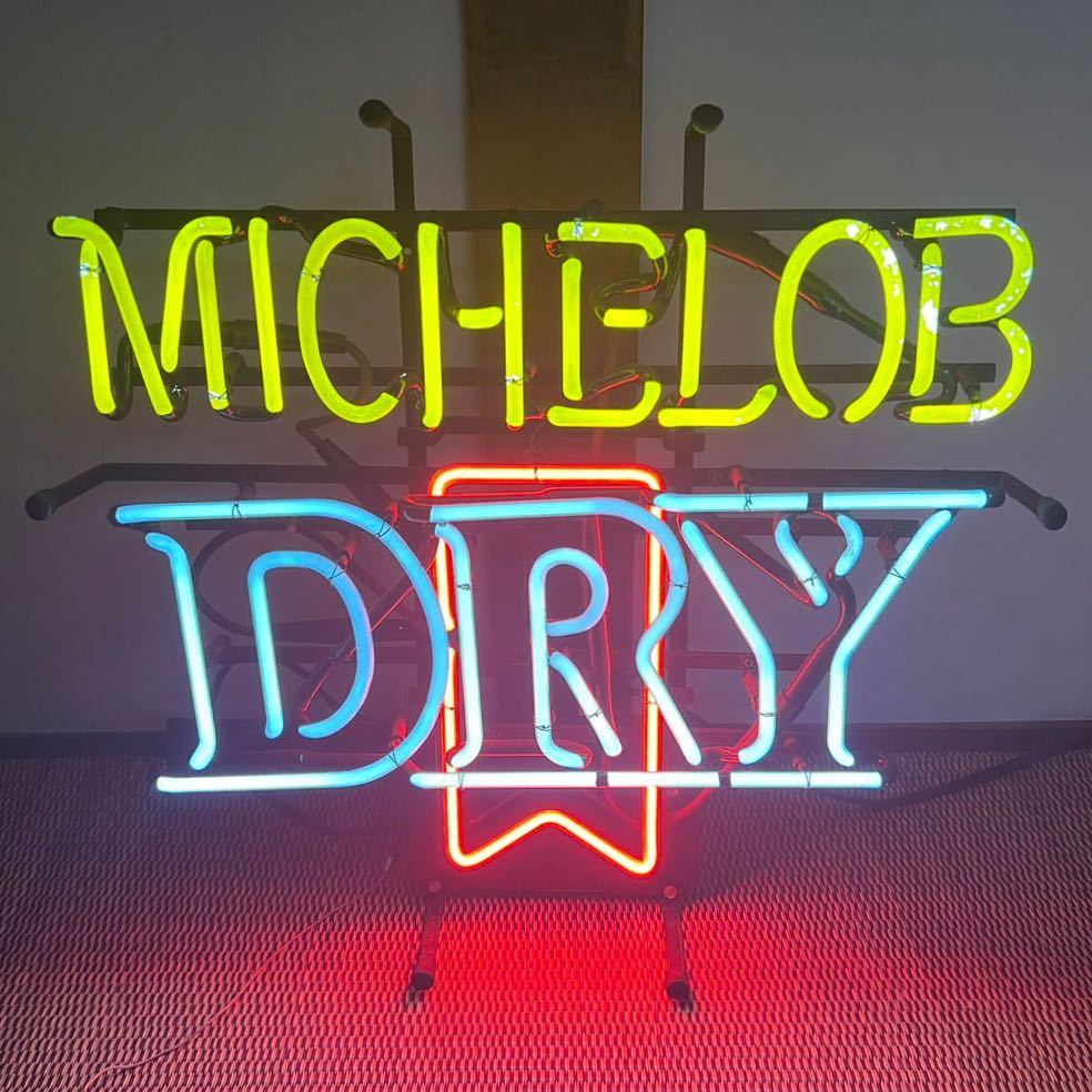 希少 USAビンテージ MICHELOB BEER ミケロブ パブミラー サインライト