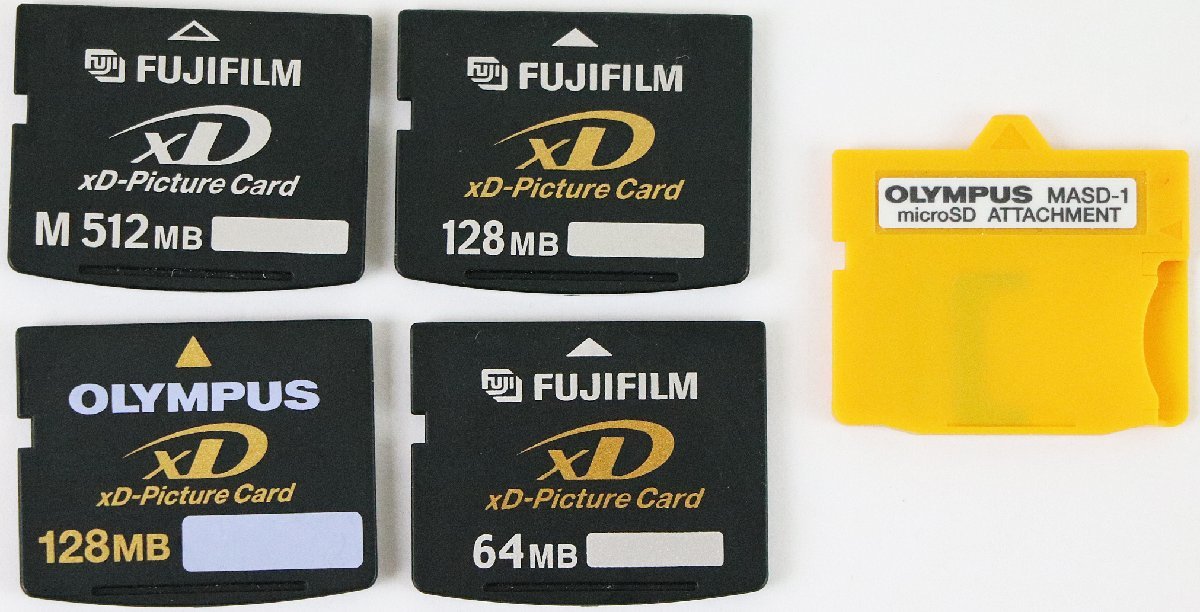 【やや傷や汚れあり】P 中古品 メモリーカード XDピクチャーカード 4枚セット M512MB/128MB×2/64MB 富士フィルム
